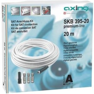Bild von AXING SKB 395-20 - Kabelsatz - F-Stecker männlich - 20,0m - Koax - weiß (SKB 395-20)