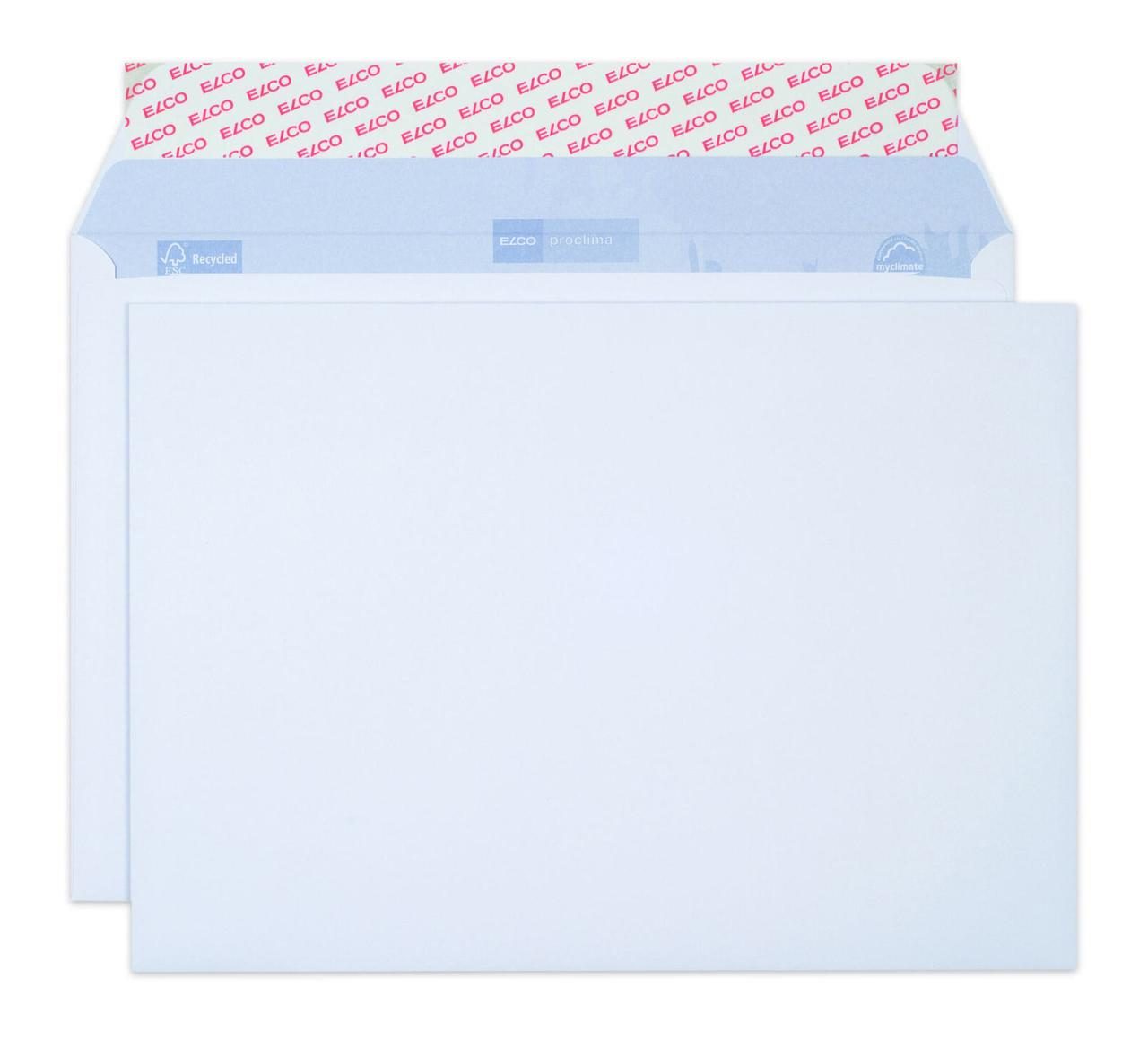 Bild von Elco Proclima Briefumschläge Ohne Fenster C4 324 (B) x 229 (H) mm Abziehstreifen Weiß 120 g/m2 250 Stück
