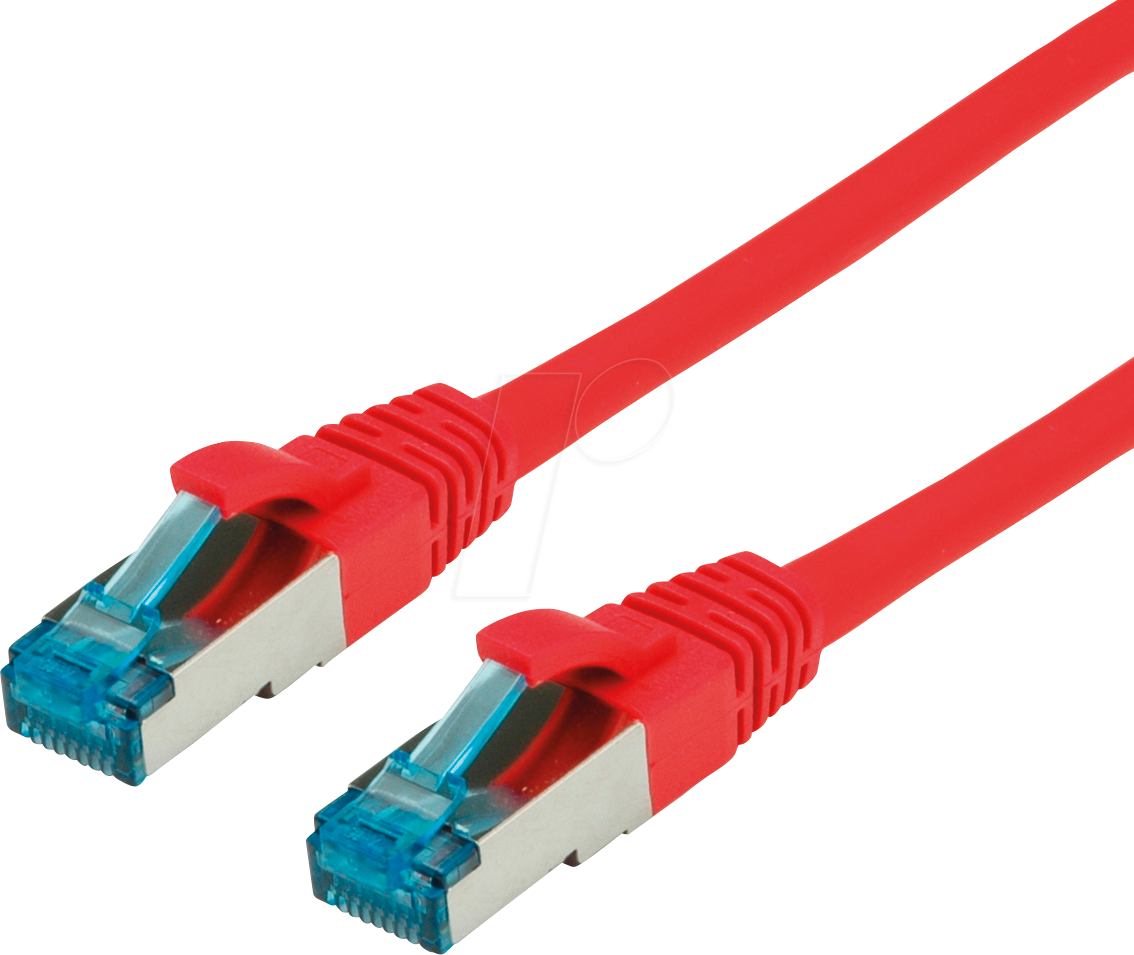 Bild von Value 21.99.1923 RJ45 Netzwerkkabel, Patchkabel CAT 6a S/FTP 3.00m Rot 1St.