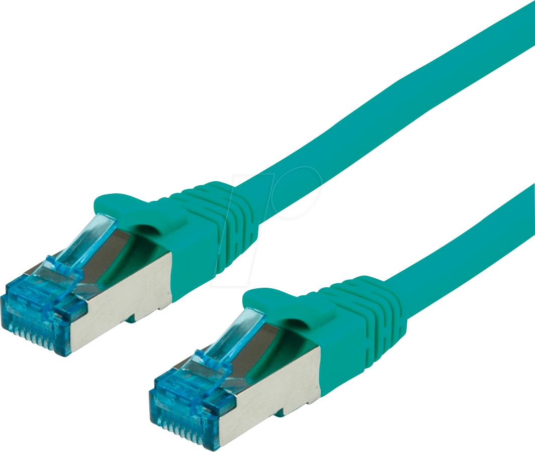 Bild von Value 21.99.1940 RJ45 Netzwerkkabel, Patchkabel CAT 6a S/FTP 0.50m Grün 1St.