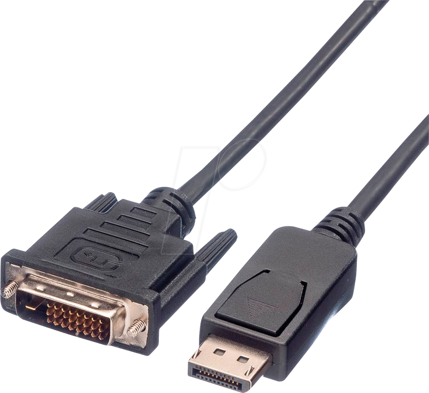 Bild von VALUE DisplayPort Kabel DP ST - DVI (24+1) ST, LSOH Audio- & Video-Kabel, DisplayPort Männlich (Stecker), DVI-D 24+1, Dual-Link Männlich (Stecker) (200.0 cm)