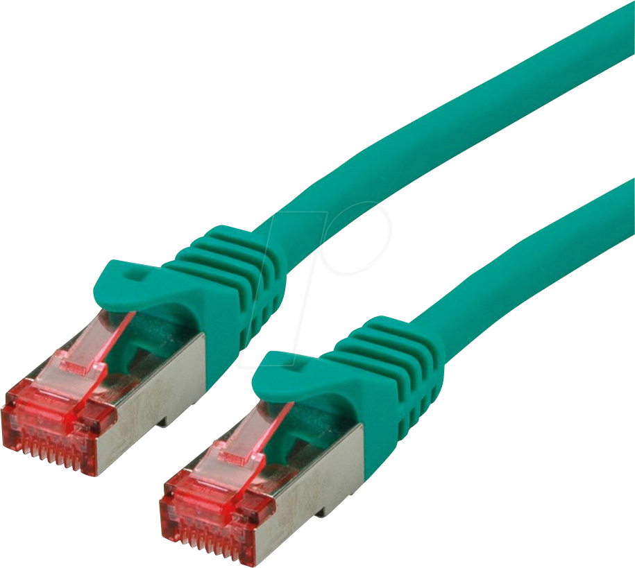 Bild von Secomp Roline - Patch-Kabel - RJ-45 (M) bis RJ-45 (M) - 2,0m - SFTP, PiMF - CAT 6 - halogenfrei, geformt, verseilt - grün (21.15.2632)