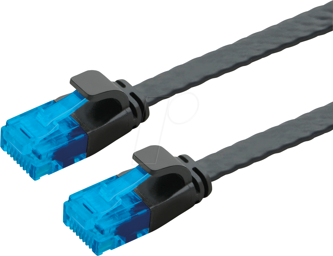 Bild von VALUE VALUE UTP-Patchkabel konf. Kat.6A, schwarz, 2,0 m, extra-flach (21.... Netzwerkkabel