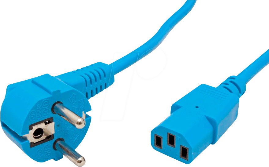 Bild von ROLINE Netzkabel, gerade IEC-Buchse Stromkabel, Schutzkontakt, CEE 7/7, Typ-E/F Männlich (Stecker), IEC320 C13, Kaltgeräte, 10A Weiblich (Buchse) (180.0 cm)
