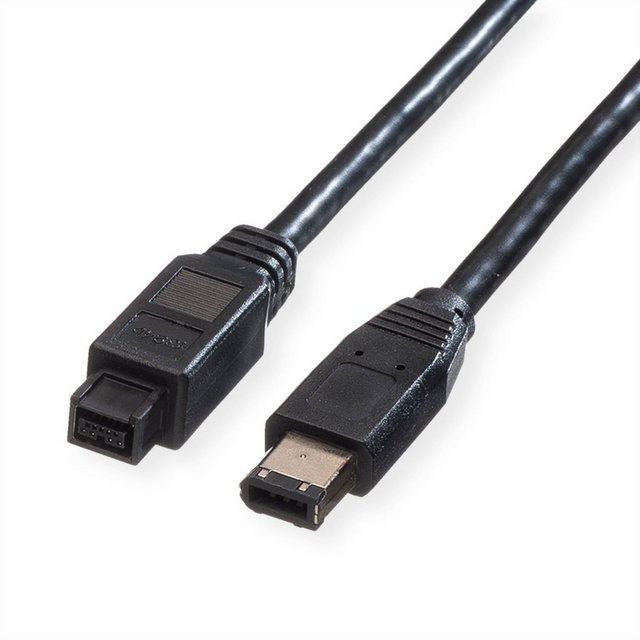 Bild von ROLINE IEEE 1394b / IEEE 1394 Kabel, 9/6polig Computer-Kabel, Firewire 9-polig Männlich (Stecker), Firewire 6-polig Männlich (Stecker) (180.0 cm)