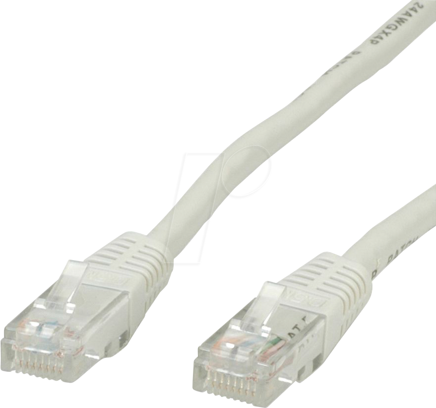 Bild von Value 21.99.0515 RJ45 Netzwerkkabel, Patchkabel CAT 5e U/UTP 15.00m Grau 1St.