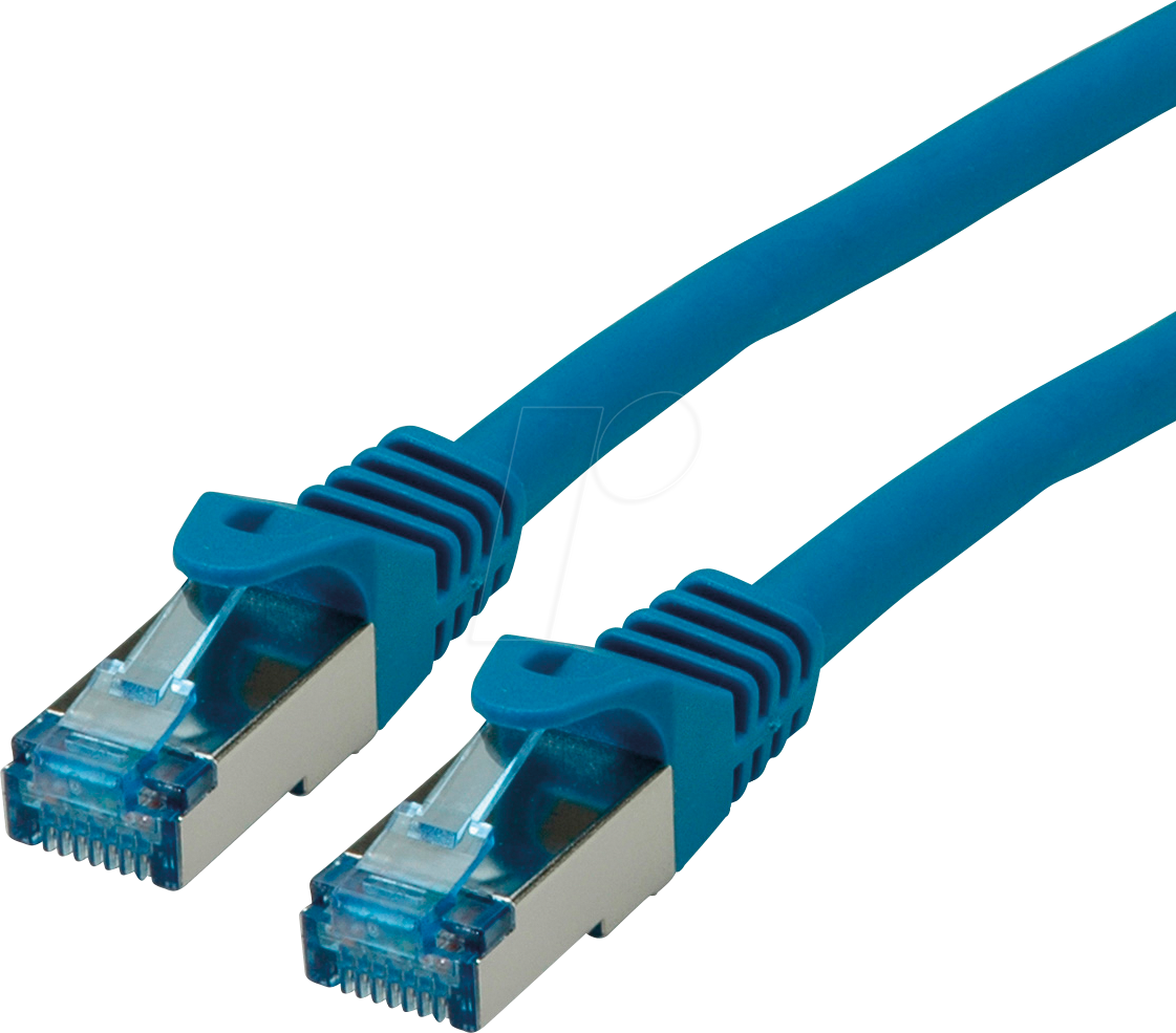 Bild von Secomp Roline - Patch-Kabel - RJ-45 (M) bis RJ-45 (M) - 7,5m - SFTP - CAT 6a - Blau (21.15.2846)