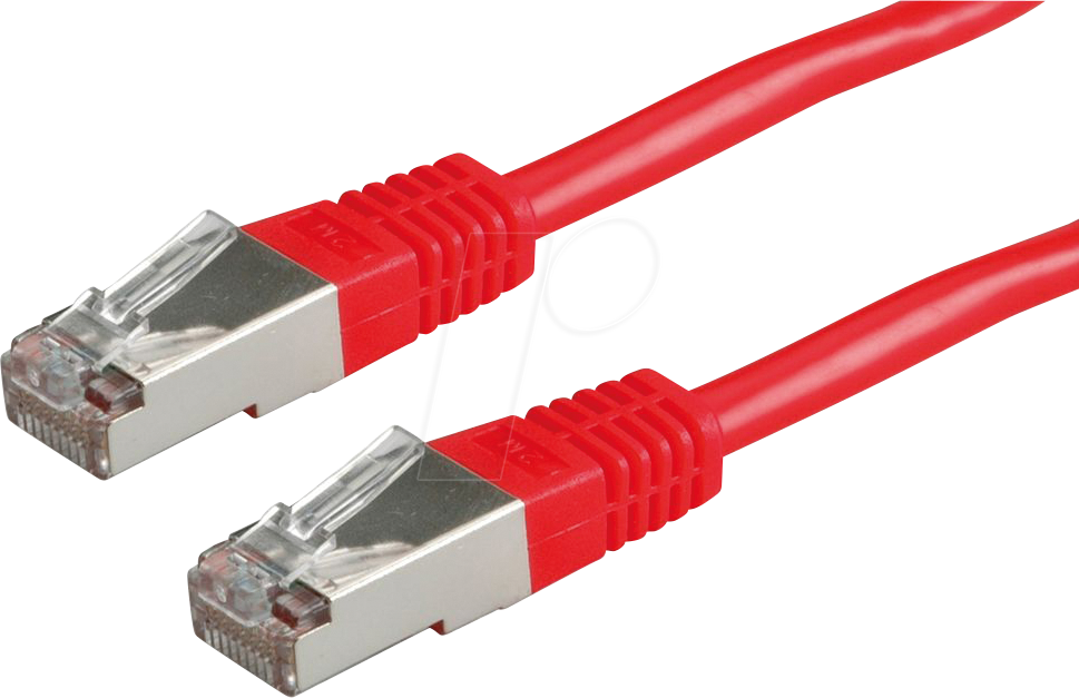 Bild von Roline 21.15.0331 RJ45 Netzwerkkabel, Patchkabel CAT 5e S/FTP 1.00m Rot