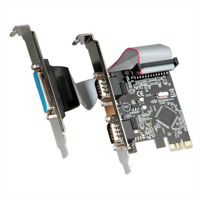 Bild von VALUE PCI-Express-Karte, 2x Seriell RS232, D-Sub 9, 1x Parallel EPP/ECP Computer-Adapter
