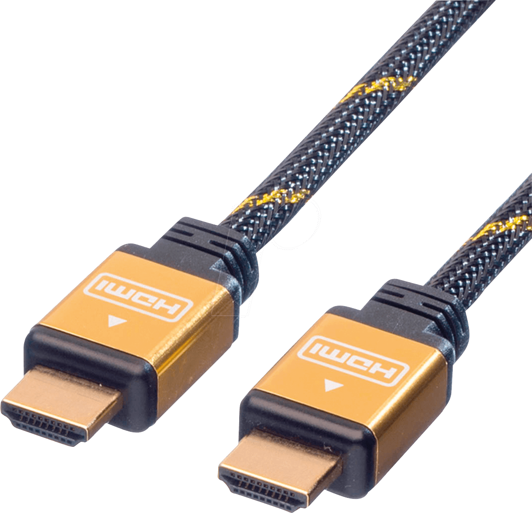 Bild von ROLINE GOLD HDMI High Speed Kabel mit Ethernet Audio- & Video-Kabel, HDMI Typ A Männlich (Stecker), HDMI Typ A Männlich (Stecker) (300.0 cm)