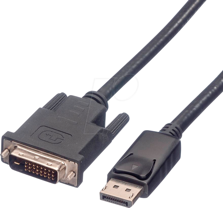Bild von Roline DisplayPort / DVI Adapterkabel DisplayPort Stecker, DVI-D 24+1pol. Stecker 1.50m Schwarz 11.0