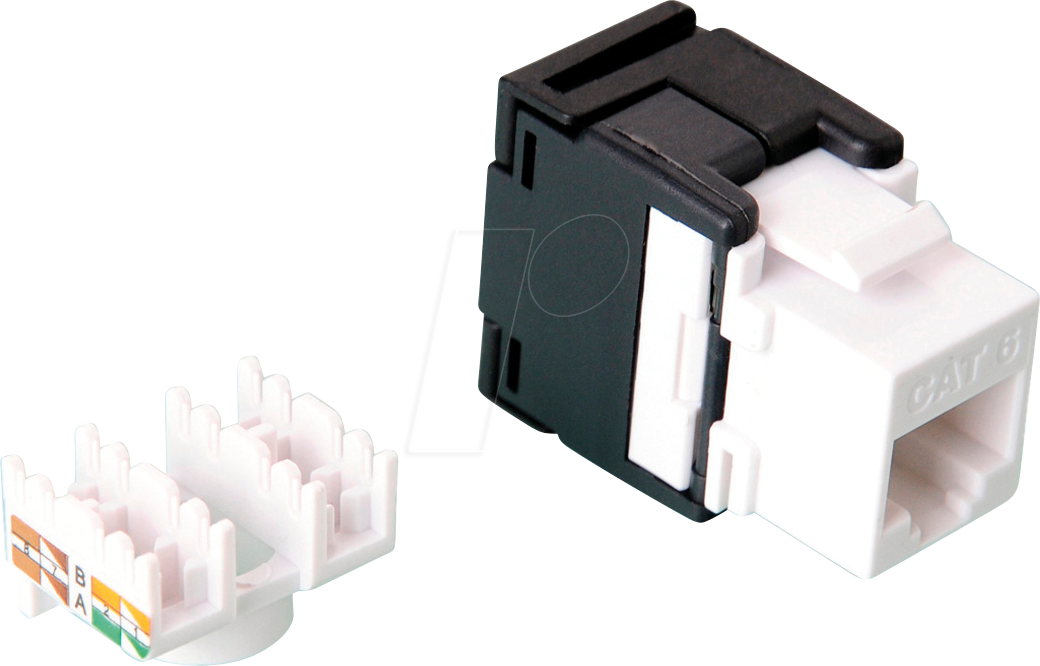 Bild von Value Kat.6 Keystone ungeschirmt, werkzeuglos, weiss (U/UTP, CAT6, 0.04 m), Netzwerkkabel
