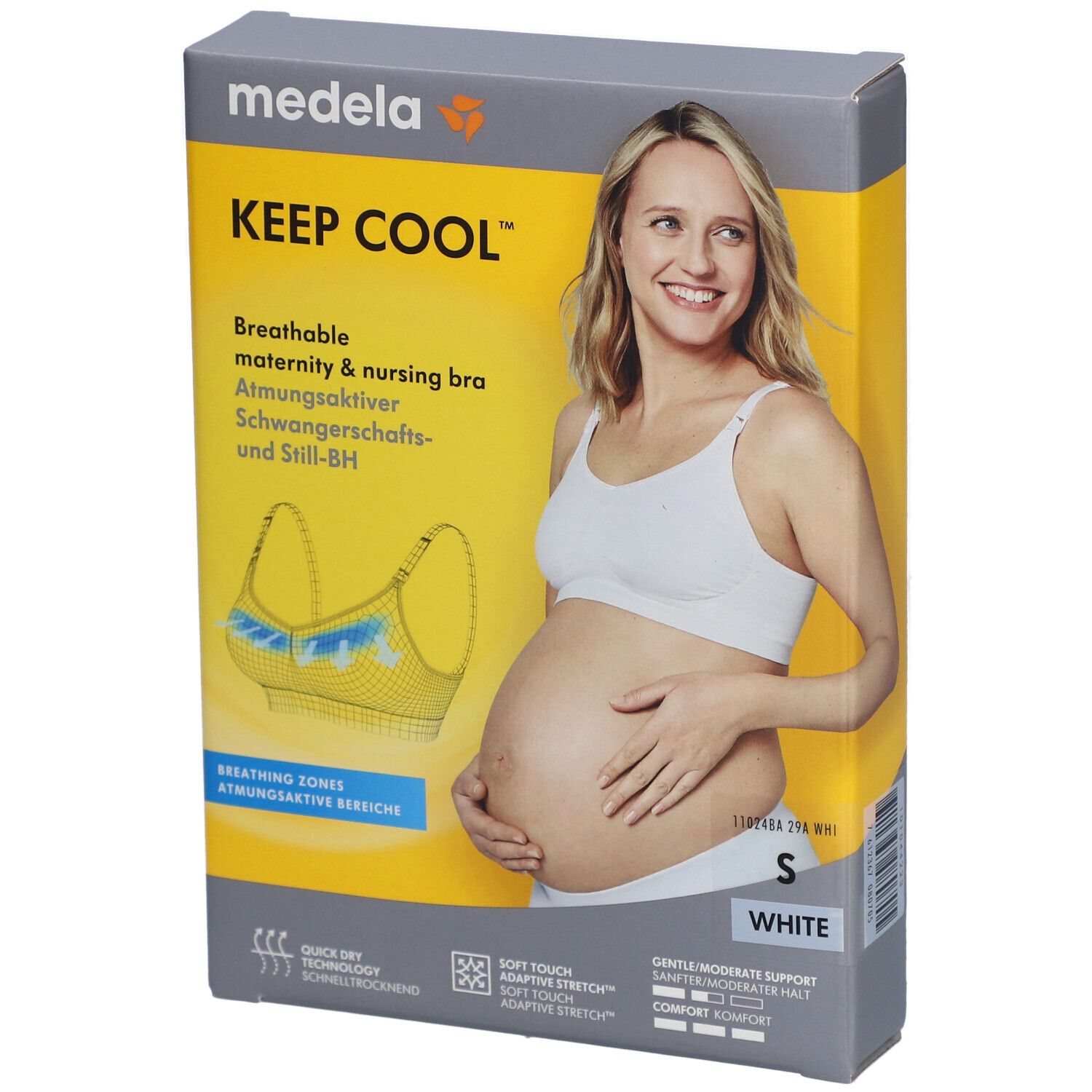 Bild von Medela Reggiseno per Gravidanza e Allattamento Keep Cool Bianco Tg.S