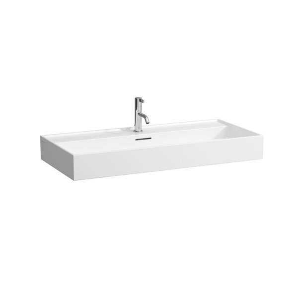 Bild von Laufen Kartell Aufsatzwaschtisch, 2 Hahnlöcher, mit Überlauf, 1000x460mm, H816337, Farbe: Weiß