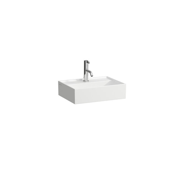 Bild von Laufen Kartell Aufsatzhandwaschbecken, 1 Hahnloch, ohne Überlauf, 450x340mm, H818330, Farbe: Weiß mit LCC