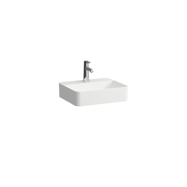 Bild von Laufen VAL Waschtisch-Schale, 1 Hahnloch, ohne Überlauf, 450x380mm, H812280, Farbe: weiss matt