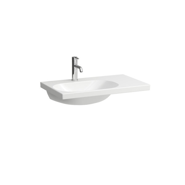 Bild von Laufen Lua Waschtisch, 1 Hahnloch, ohne Überlauf, 750x460mm, Ablage rechts, H817086, Farbe: Bahamabeige