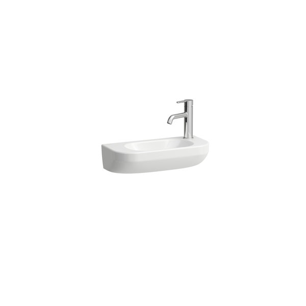 Bild von Laufen Lua Handwaschbecken, 1 Hahnloch links, Becken rechts, ohne Überlauf, 500x230mm, H815082, Farbe: Pergamon