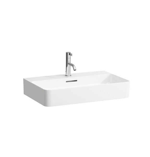 Bild von Laufen VAL Waschtisch, unterbaufähig, 1 Hahnloch, ohne Überlauf, 650x420, H810284, Farbe: Graphit matt