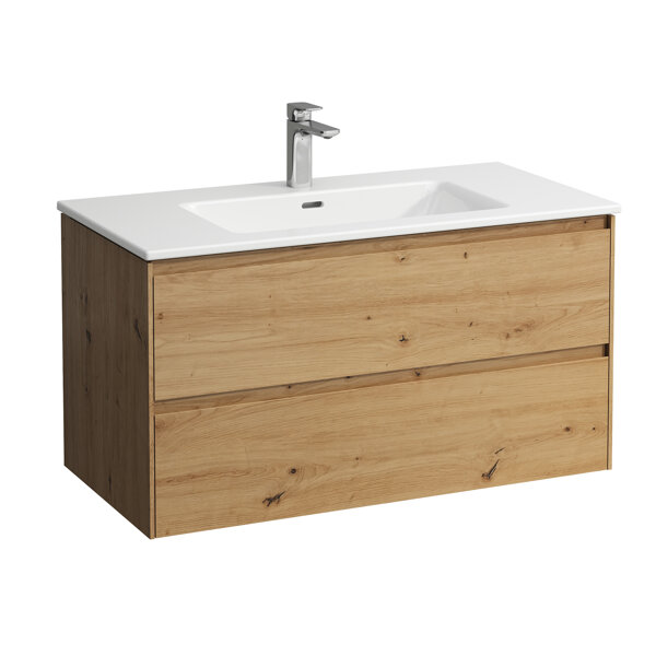 Bild von Laufen Pro S Set Lani Komplettset 1000, Waschtisch inkl. Waschtischunterbau, 1000x500x540mm, H864967, Farbe: Wildeiche