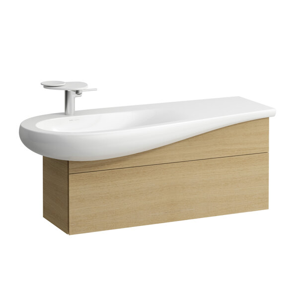 Bild von Laufen, Waschbeckenunterschrank, Il Bagno Alessi Waschtischunterbau, Siphonausschnitt links, 995x320x440mm, 1 Schublade, H4304