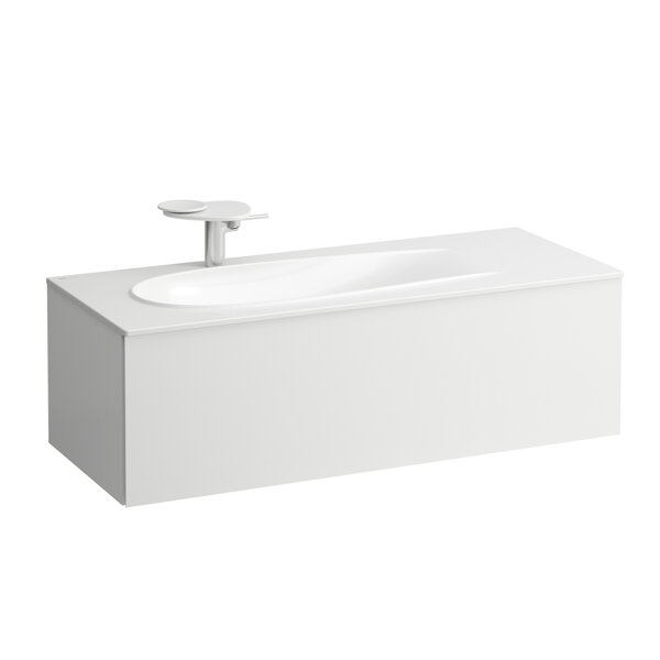 Bild von LAUFEN ILBAGNOALESSI Waschtischunterbau, Siphonausschnitt links, 1195x490x365mm, 1 Schublade, H430441097, Farbe: Specialcolor