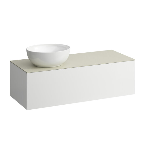 Bild von LAUFEN ILBAGNOALESSI Schubladenelement, Steinplatte Calce Avorio, Ausschnitt links, 120x50x37cm, zu WT-Schale H81897 5, H431312097, Farbe: Specialcolor