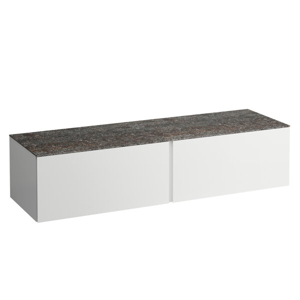 Bild von LAUFEN ILBAGNOALESSI Schubladenelement, Steinplatte Marrone Naturale, ohne Ausschnitt, 160x50x37cm, 2 Schubladen, H432330097, Farbe: Specialcolor