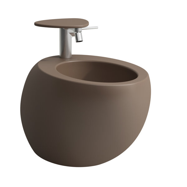 Bild von Laufen Alessi one Wand-Bidet, 1 Hahnloch, 390x585mm, verdeckter Überlauf, H830971, Farbe: Kaffee matt