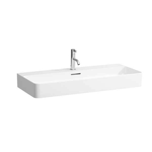 Bild von Laufen VAL Waschtisch, unterbaufähig, 1 Hahnloch, ohne Überlauf, 950x420mm, H810287, Farbe: Weiß mit LCC Active