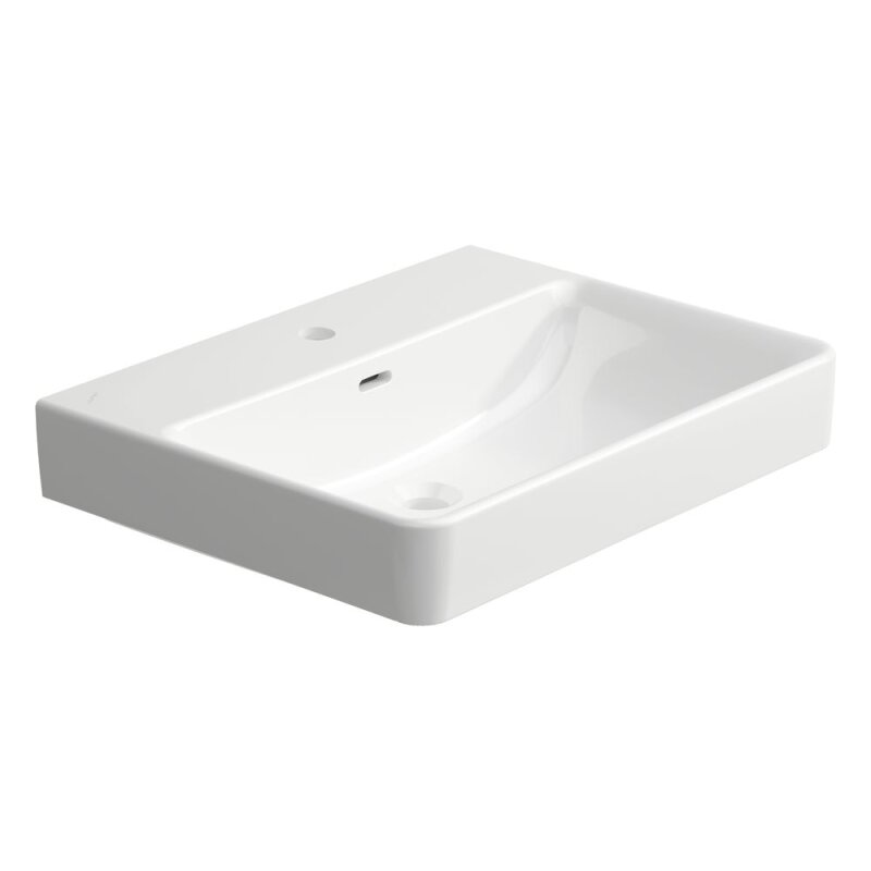 Bild von LAUFEN Waschtisch LAUFEN Pro S, 600x465, 1 Hahnloch mittig, mit Überlauf, weiß, 81096.3, 81096300010 H8109630001041