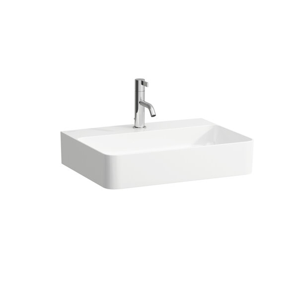 Bild von Laufen VAL Aufsatzwaschtisch, 1 Hahnloch, ohne Überlauf, US geschl. 550x420mm, H816282, Farbe: Weiß mit LCC