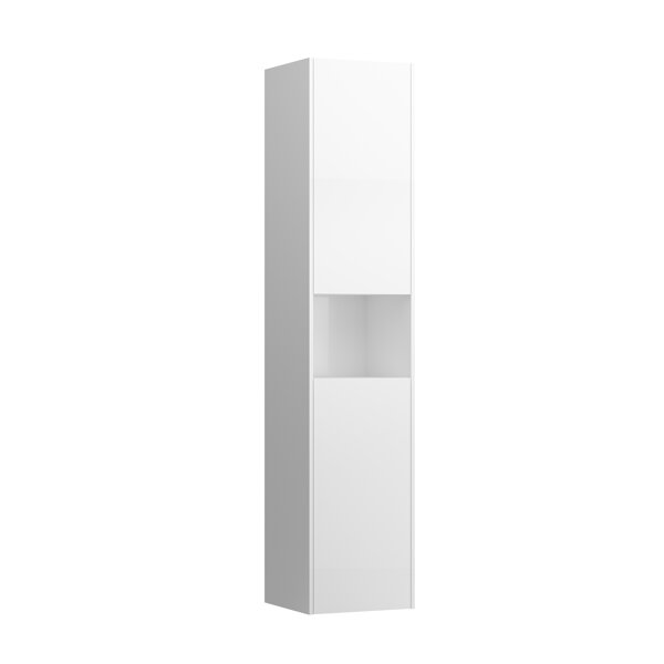 Bild von LAUFEN BASE Hochschrank, 2 Türen, Scharnier rechts, offenes Fach, 350x335x1650mm, H402702110, Farbe: Snow (weiß matt)