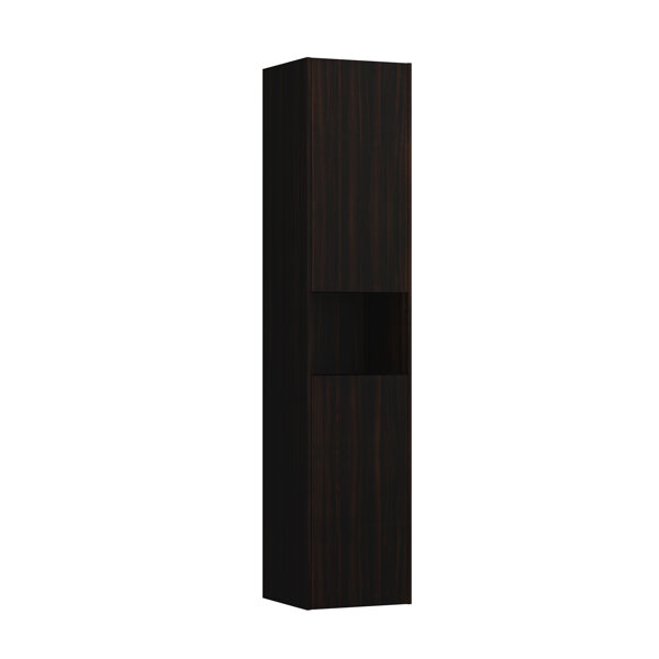 Bild von LAUFEN BASE Hochschrank, 2 Türen, Scharnier rechts, offenes Fach, 350x335x1650mm, H402702110, Farbe: Ulme dunkel