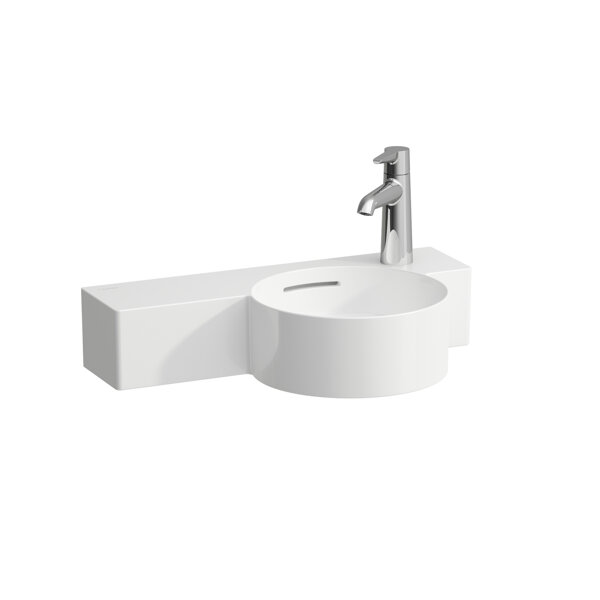 Bild von LAUFEN Handwaschbecken VAL, 1 Hahnloch rechts, mit Überlauf 550x315 Ablage links weiß matt, H815284 H8152847571061