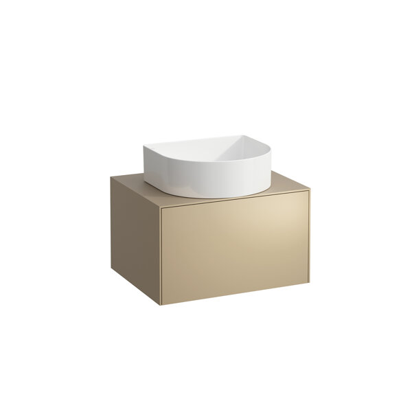 Bild von LAUFEN SONAR Schubladenelement, 1 Schublade, passend zu Waschtisch-Schalen 812340, 812341, 812342, 812343, Ausschnitt mittig für Waschtisch H405401034, Farbe: Gold