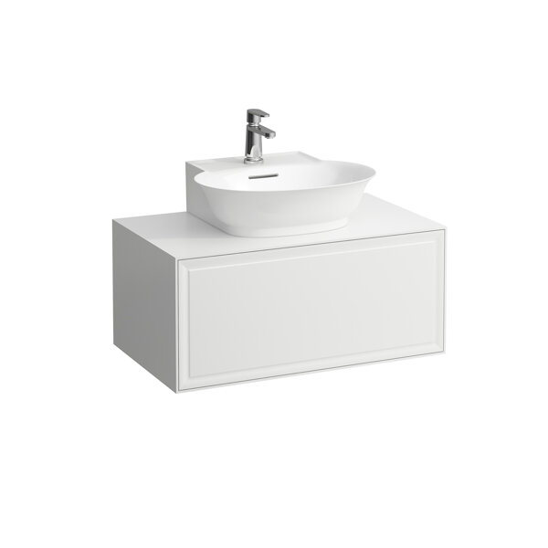 Bild von LAUFEN THE NEW CLASSIC Schubladenelement, 1 Schublade, 775x455x345mm, zu Aufsatz-Handwaschbecken H816852, H406013085, Farbe: Snow (weiß matt)