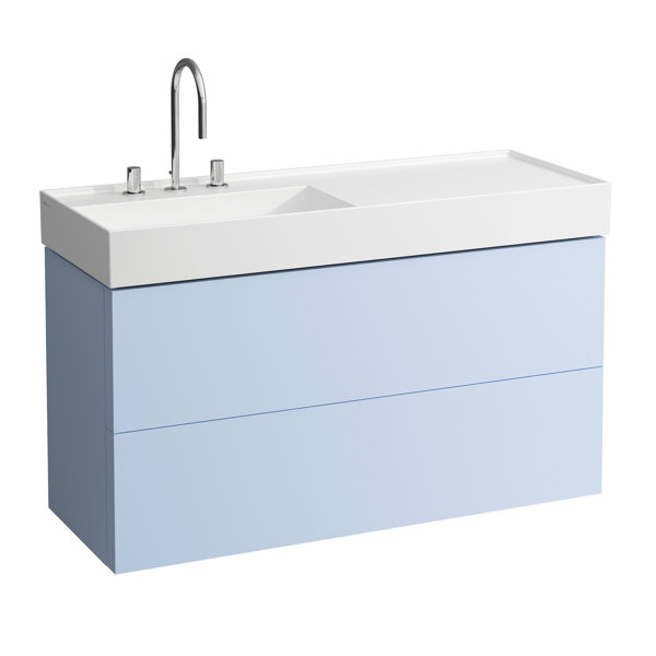 Bild von LAUFEN Waschtischunterschrank Kartell 600x1180x450 2 Schubl, H813332 graublau, H4076480336451 H4076480336451