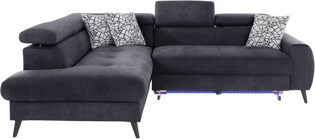 Bild von COTTA Ecksofa "Mia L-Form", 3-tlg.-Kissen-Set, Ottomane, wahlweise mit oder ohne RGB-Beleuchtung