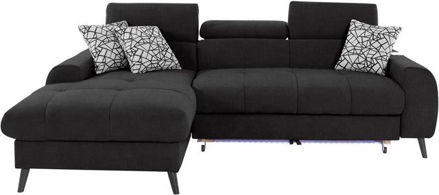 Bild von COTTA Ecksofa "Mia L-Form", 3-tlg.-Kissen-Set, Recamiere, wahlweise mit oder ohne RGB-Beleuchtung