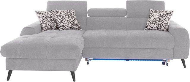 Bild von COTTA Ecksofa "Mia L-Form", 3-tlg.-Kissen-Set, Recamiere, wahlweise mit oder ohne RGB-Beleuchtung