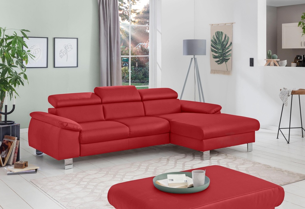 Bild von COTTA Ecksofa Komaris L-Form, mit Kopfteilverstellung, wahlweise Bettfunktion,Stauraum & Beleuchtung