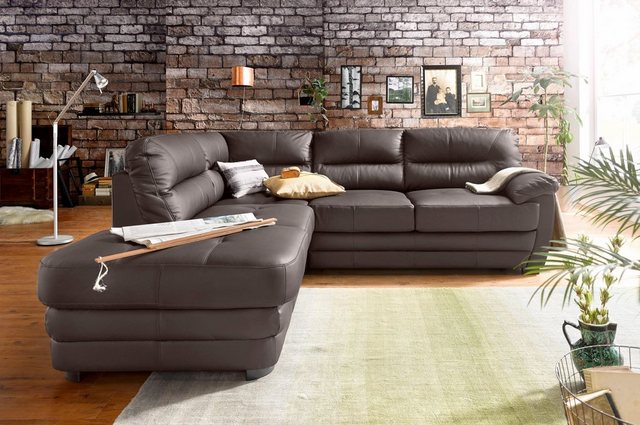 Bild von COTTA Polstergarnitur "Royale", (Set), bestehend aus Ecksofa & Hocker, optional mit Bettfunktion und -kasten