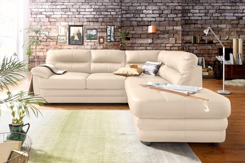 Bild von COTTA Polstergarnitur "Royale", (Set), bestehend aus Ecksofa & Hocker, optional mit Bettfunktion und -kasten