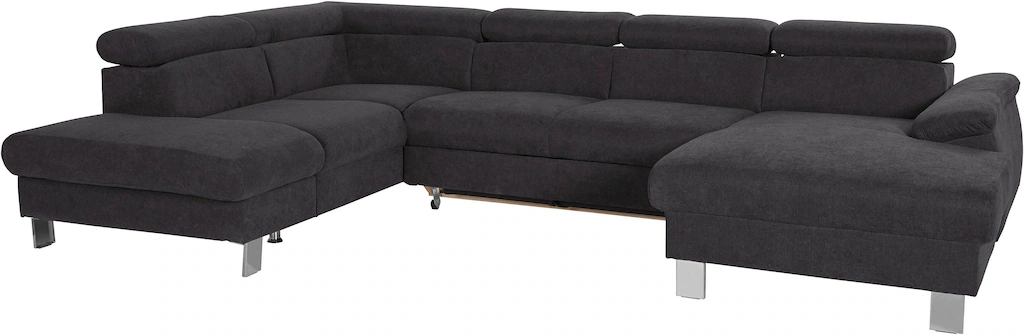 Bild von COTTA Polstergarnitur "Komaris", (Set), Set: bestehend aus Wohnlandschaft und Hocker, Kopfteilverstellung
