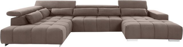 Bild von COTTA Wohnlandschaft »Orion U-Form«, mit Kopfteilverstellung und Zierkissen