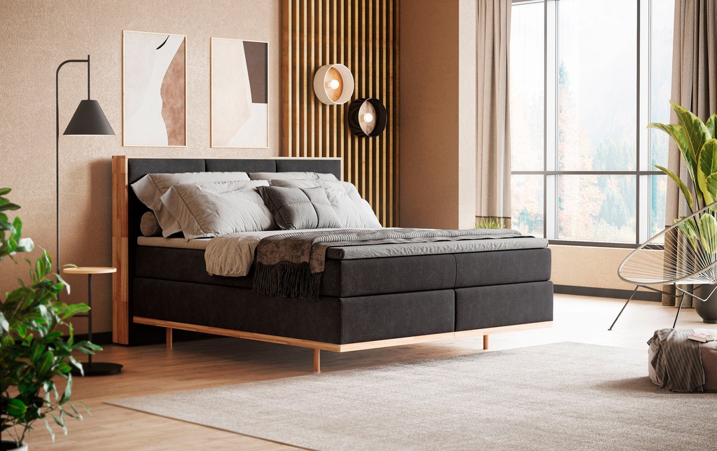 Bild von Home affaire Boxspringbett "Gribelle", Boxspringbett, Inklusive Topper