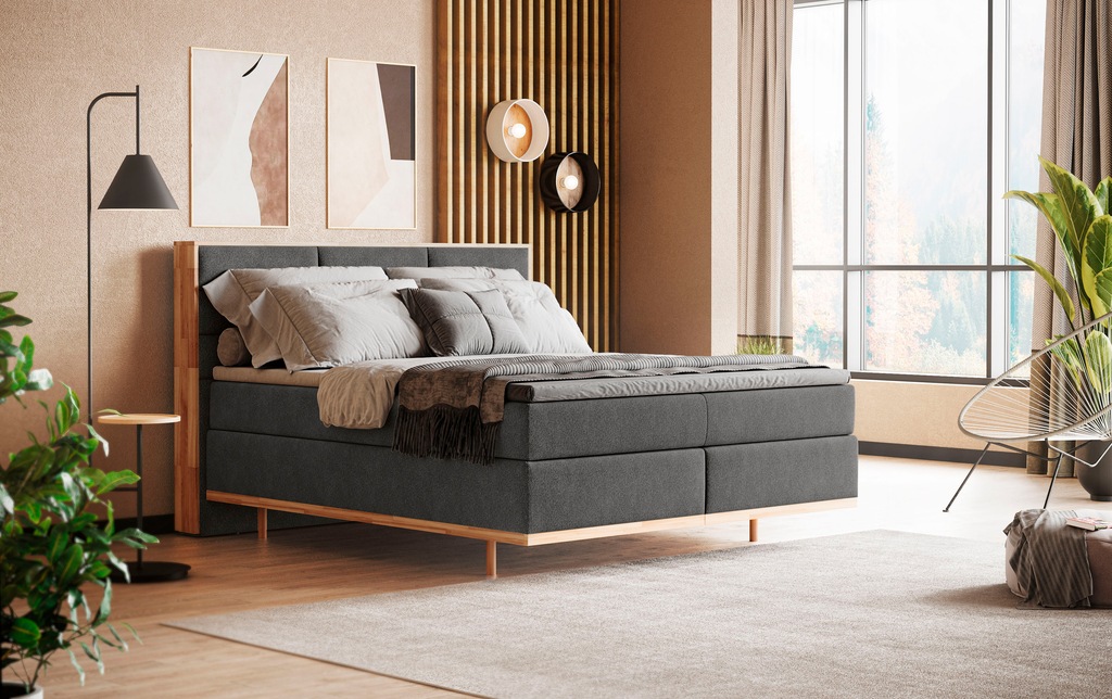 Bild von Home affaire Boxspringbett "Gribelle", Boxspringbett, Inklusive Topper