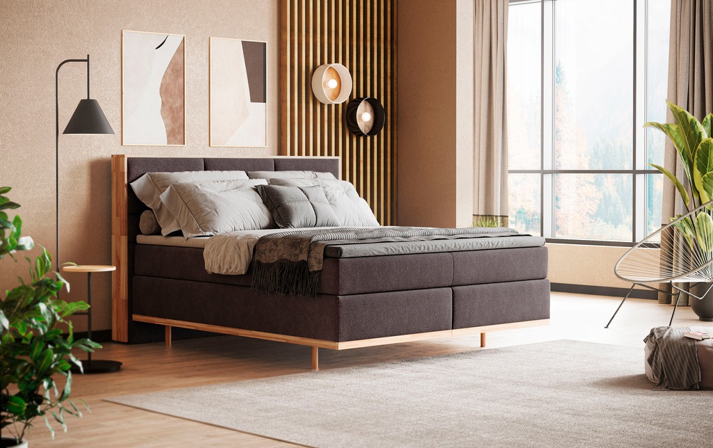 Bild von Home affaire Boxspringbett "Gribelle", Boxspringbett, Inklusive Topper
