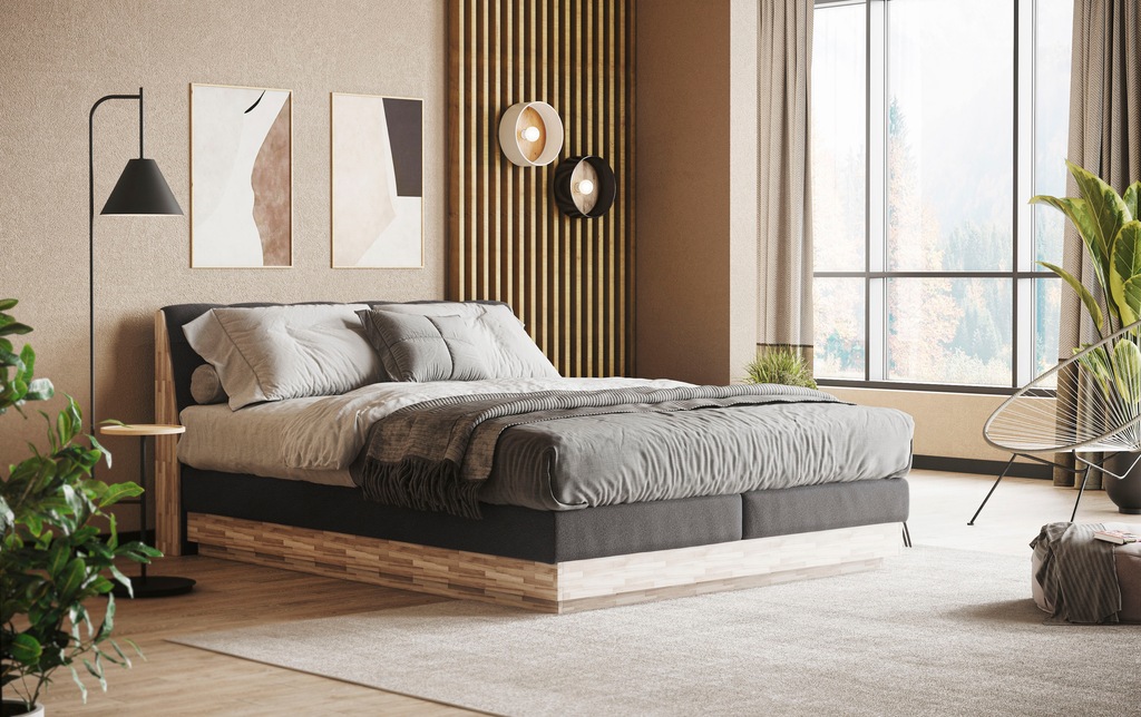 Bild von Home affaire Boxspringbett "Naome", Boxspringbett, Inklusive Topper